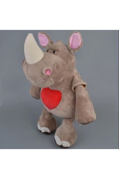 Malvys Malvys® Plush Toy, Valentine Rhino, Brown, 50 cm