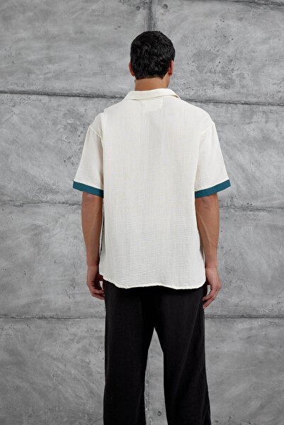 NOMARC Синя сорочка оверсайз з кишенями