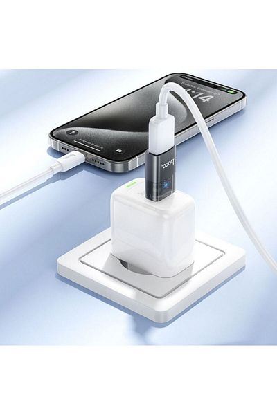REDz Accessories Adaptor Hoco UA36B, USB mamă la Type-C mascul, 3A, transfer date OTG 480Mbps, Negru