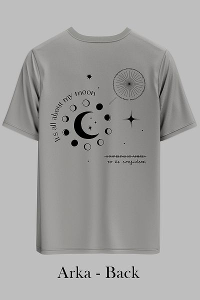 OXVİN ΦΑΣΕΣ ΣΕΛΗΝΗΣ Πίσω Εκτυπωμένο OVERSIZE Unisex T-Shirt (ΧΑΛΑΡΗ ΕΦΑΡΜΟΓΗ)