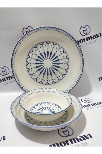 Güral GÜRAL PORSELEN DİJİTAL 18 PARÇA 6 KİŞİLİK YEMEK TAKIMI