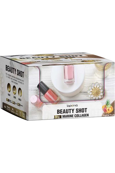Laperva Beauty Shot Marine Collagen Tropical Fruits 10 Grams Of Marine Collagen Box Of 12 Shots