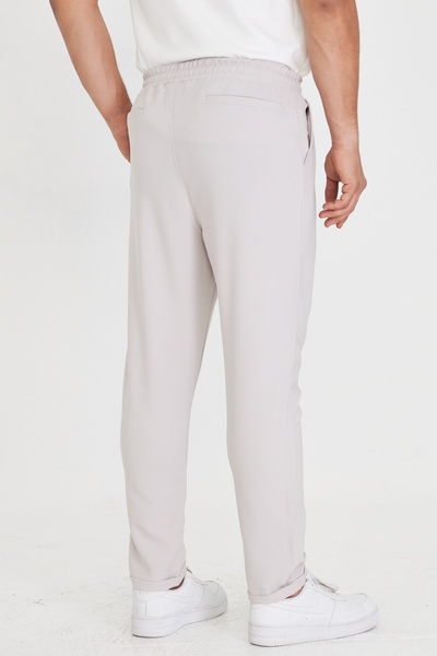 ZİNOX Erkek Bel Lastikli Bağcıklı Duble Paça Slim Fit Jogger Pantolon