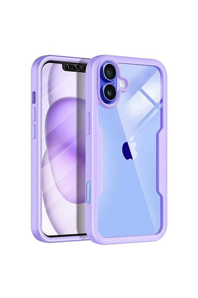 SKYDDAR INNOVATION Case + Film for iPhone 16, [360° Package] ColorVerse MagSafe, Purple, set with sticker