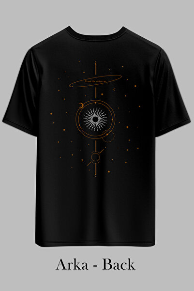 OXVİN ΑΣΤΡΟΛΟΓΙΑ Πίσω Μπλουζάκι με στάμπα OXVİN Με στάμπα OVERSZE Unisex T-sh...