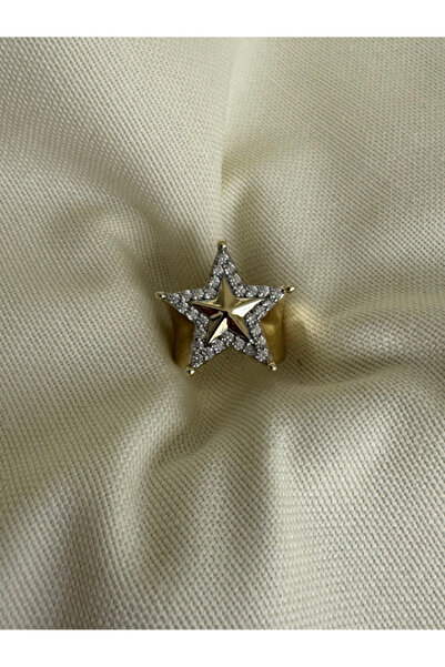 bijux by mrv Taşlı Yıldız Ayarlanabilir Yüzük