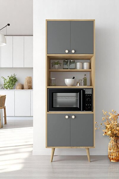 FLORADESİGN Lavin Çok Amaçlı Mutfak -banyo-kiler Ve Fırın Dolabı / 4 Kapaklı ...