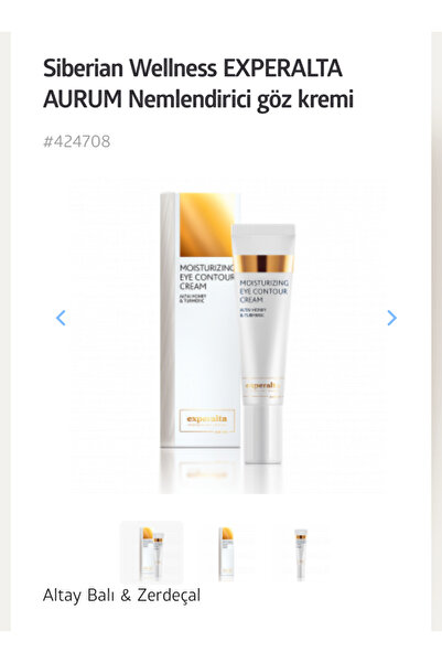 Siberian Wellness Experalta Aırum Nemlendirici Göz Kremi