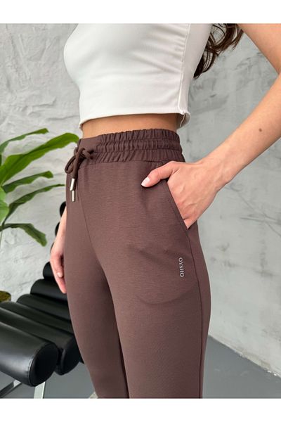 Elif Özbey Butik Brown Slit Modal Tracksuit