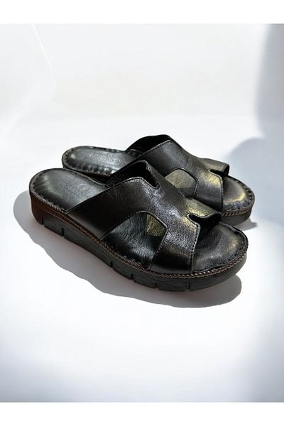 Cozi company Genuine Leather Women's Full Orthopedic Soft Sole Comfortable Slippers