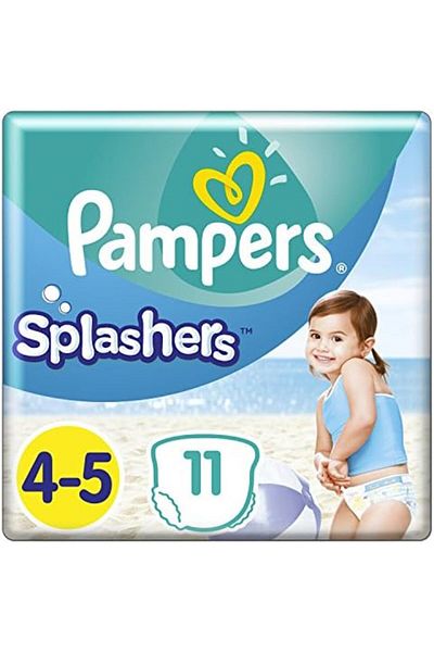 Pampers Splashers Size 4-5, 11 Disposable Swim Nappies, 9-15 Kg, for Secure Protection in The Water