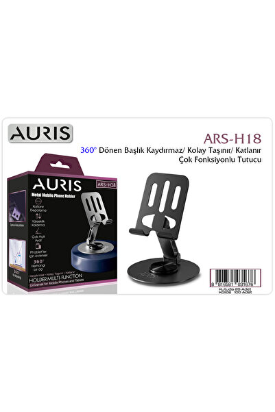 Auris H18 Metal Kasa Masa Üstü Telefon Tutucu