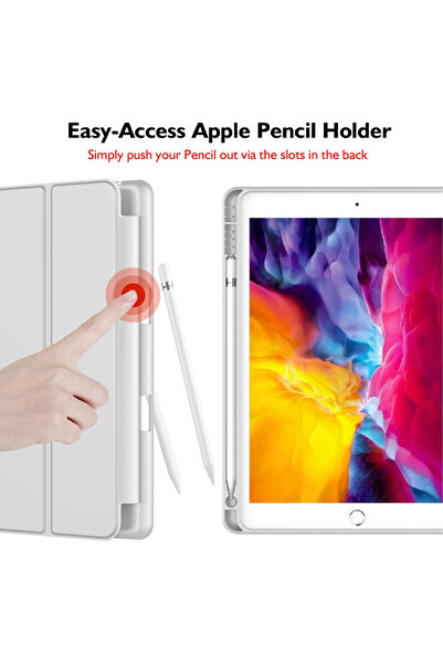 REDz Accessories Θήκη βιβλίου με βάση για στυλό για Apple iPad 5/6, iPad Air 1/2, 9,7 ίντσες, πτυσσόμενη, γκρι