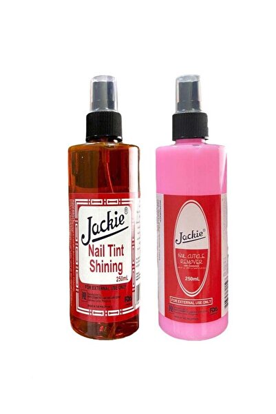 jackie مجموعة العناية بالاظافر بخاخ مزيل الجلد الميت حول الاظافر زهري 250م مع بخاخ مورد وملمع الأظافر 250مل