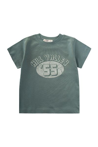 Cigit 55 Printed T-Shirt 2-7 Years Green