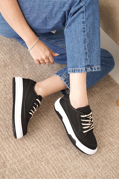Daxtors D094 Pantofi sport pentru femei, cu talpă înaltă, cu șireturi