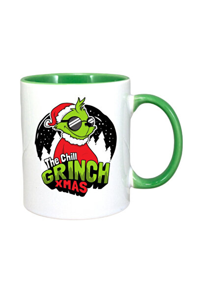OEM Cană personalizată Grinch X-Mas cu mâner verde, INOVATIX®. 330 ml