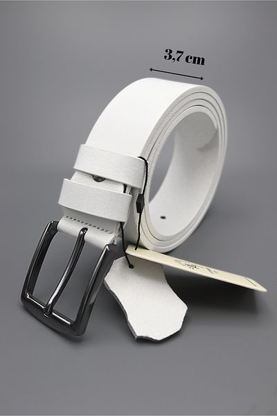 willpolo Genuine Buffalo Skin White Jeans Canvas & Fabric Trouser Belts Buffalo Leather Belts