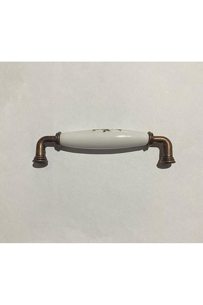 Sucuoğlu Antique copper cabinet handle purple rose lux porcelain aging pattern drawer furniture cupboard handle 1pcs