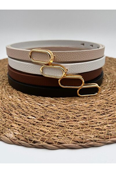 Desre Moda 4-х овальні золоті пряжки тонкий жіночий ремінь, ремінь для сорочк...