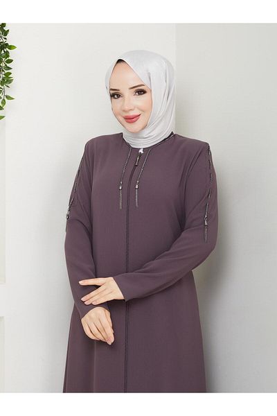 KMKkombin Women's Pardess with Chain Sleeve Detail