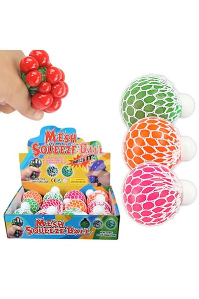 rexa 12-Piece Squishy Mesh Balls Used For Acupressure Therapy Stress Reliever