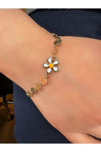MR Daisy Figure Sequin Gold Bracelet