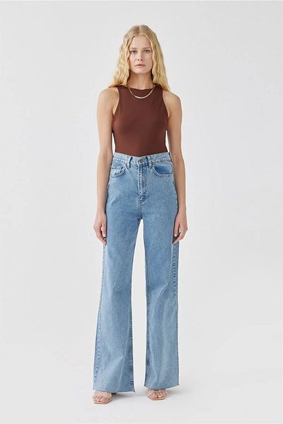 Livik Women's Lycra Stretchy Special Wide Leg Jeans