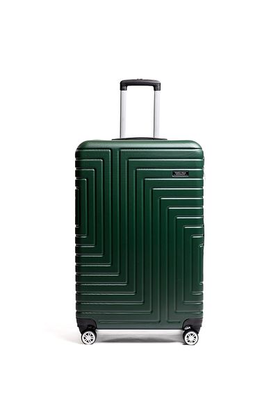 Travel POLO Medium trolley, TRAVEL POLO, 67x41x29cm, A1004, checked luggage. ABS suitcase, Khaki
