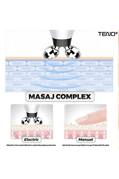 Teno Συσκευή θεραπείας προσώπου με μικρορεύματα Teno®, 3D lifting προσώπου, λευκή