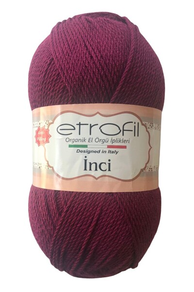 Etrofil İnci %Premium Mercerized Hand Knitting Yarn - Eggplant Purple 70609