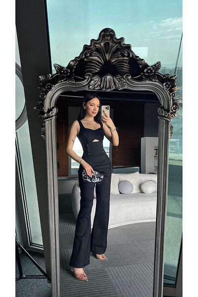 TamSeninTarzin Grace Original Brand Bird Eye Detailed Design Jumpsuit