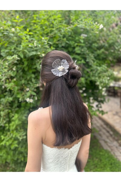 BLOOM Tekli pin, yan toka, gelin tacı