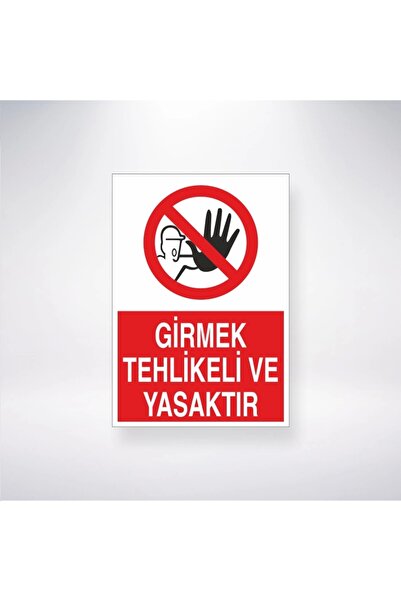 Reysa Tasarım ملصق دخول خطير ومحظور 20 × 28 سم