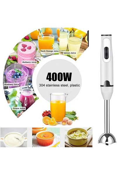Denx 400W Electric Hand Blender With Two Stainless Steel Blades DX2023