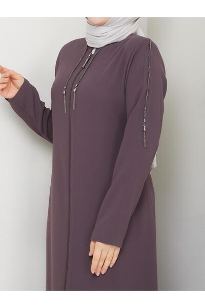 KMKkombin Women's Pardess with Chain Sleeve Detail