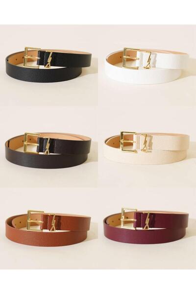 Desre Moda Pachet de 6 curele pentru femei, curea pentru pantaloni, curea pen...