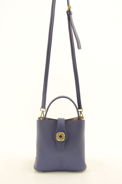 HNB Women's Navy Blue Multi-Eye Three-Strap Medium Size Bag