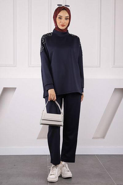 İmajButik Σκούρο μπλε κοστούμι κατάδυσης με πέτρες