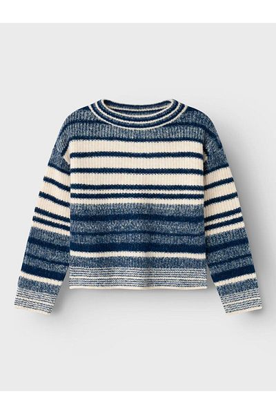 name ıt Girl's Blue Knitted Sweater