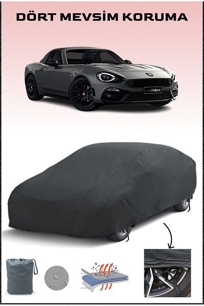 Breen Black, Fiat 124 Abarth Spider 2017 - 2021, Car Tarpaulin, Auto Cover, Car Tent