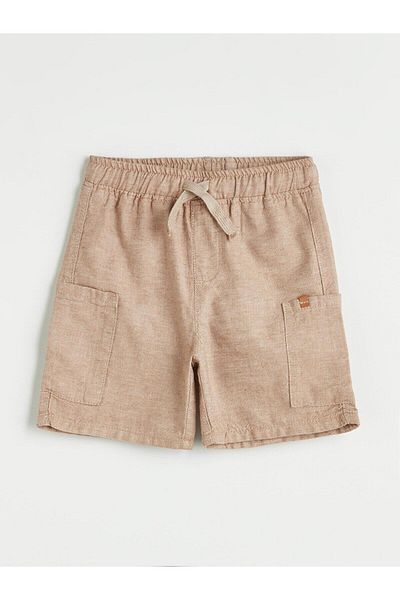 LC Waikiki LCW Παιδικό λινό σορτς με ελαστική μέση για αγόρια με τσέπες (S5)