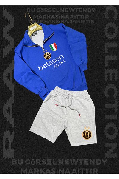 Minikelya Stand-Up Collar Zipper Sweatshirt and Summer Shorts Fan Combination Set of 2