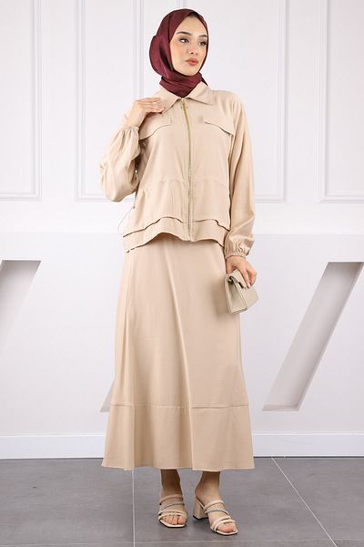 İmajButik Stone Jacket Skirt Suit
