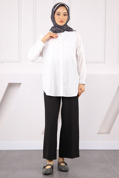 İmajButik Ecru Buttoned Shirt