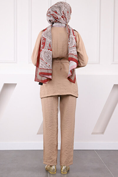 İmajButik Mink Waist Drawstring Jacket Trousers Suit