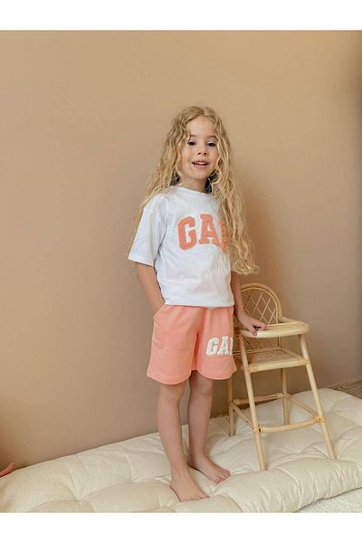 YİGİT BUTİK Yigit Butik Süzene Embroidered Girl's Shorts Suit