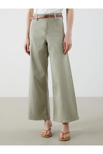 LC Waikiki Γυναικείο τζιν παντελόνι LCW Jeans με φαρδιά ζώνη μέσης (S5)