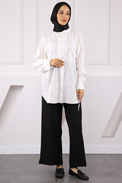 İmajButik Πουκάμισο με μανίκια εκρού