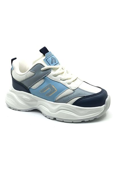 KCMN Cool Birian Lace Look Velcro Sneaker Pantofi sport ortopedici pentru copii ALBASTRU ÎNCHIS